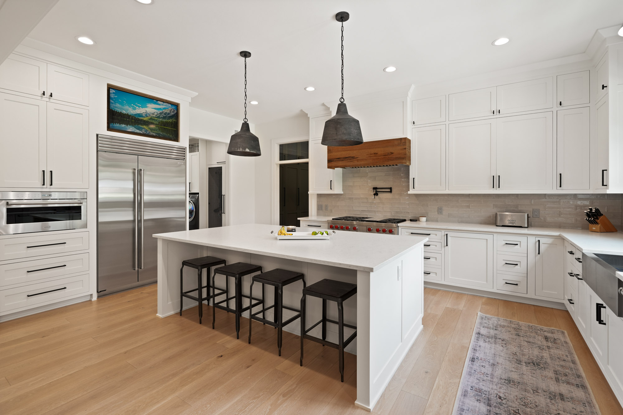 Quartz island and task lighting — SE Wisconsin